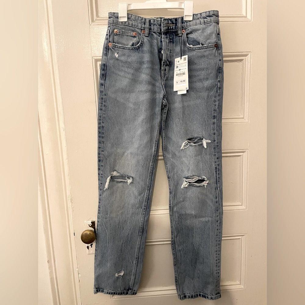 NWT 💙 Zara distressed jeans